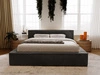 Łóżko tapicerowane z pojemnikiem i stelażem 180x200 Lago Czarne
