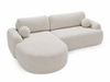 Narożnik L Lewy z funkcją spania i pojemnikiem Aurio Biały